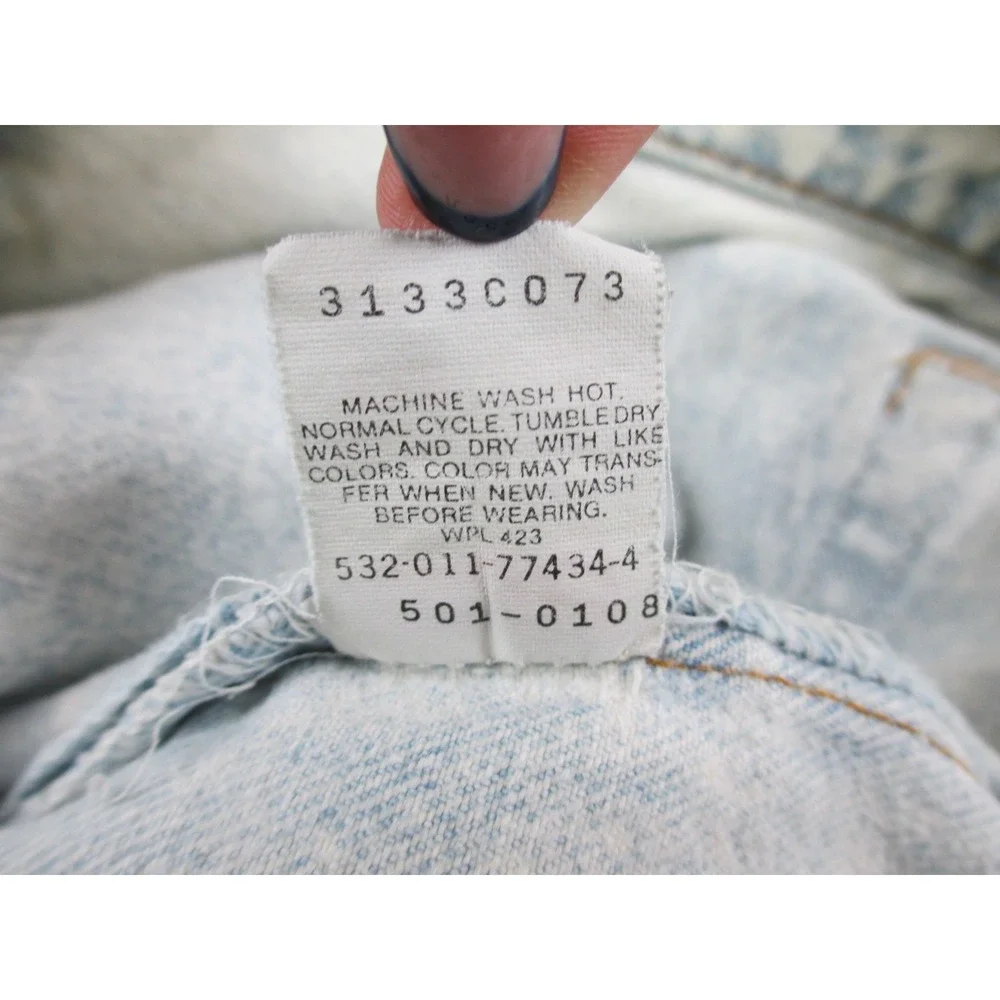 VINTAGE Levi's 501 Pants Mens 38 Blue Denim Jeans Straight Buttonfly‎ Stonewash*